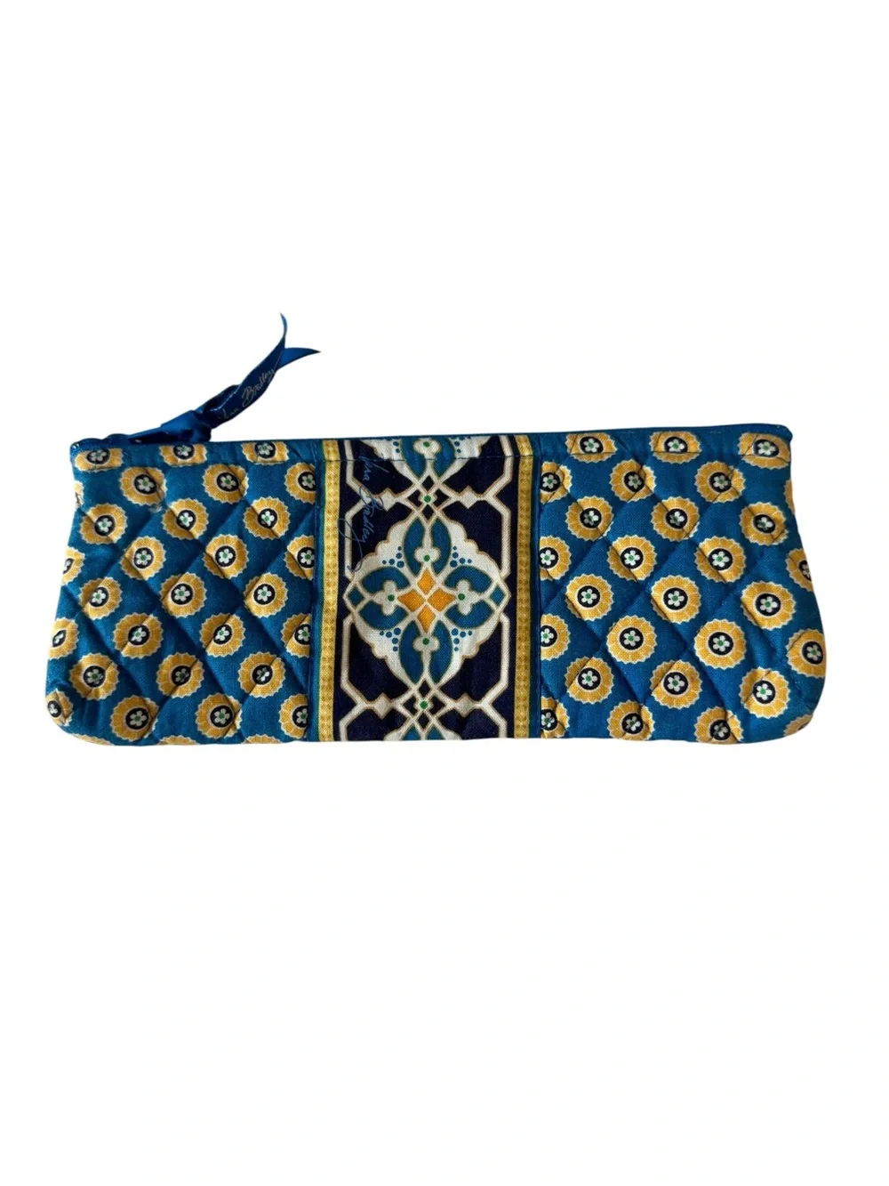 Vera Bradley Riveria Blue Large & Small Cosmetic Bag 2 Piece Cottagecore